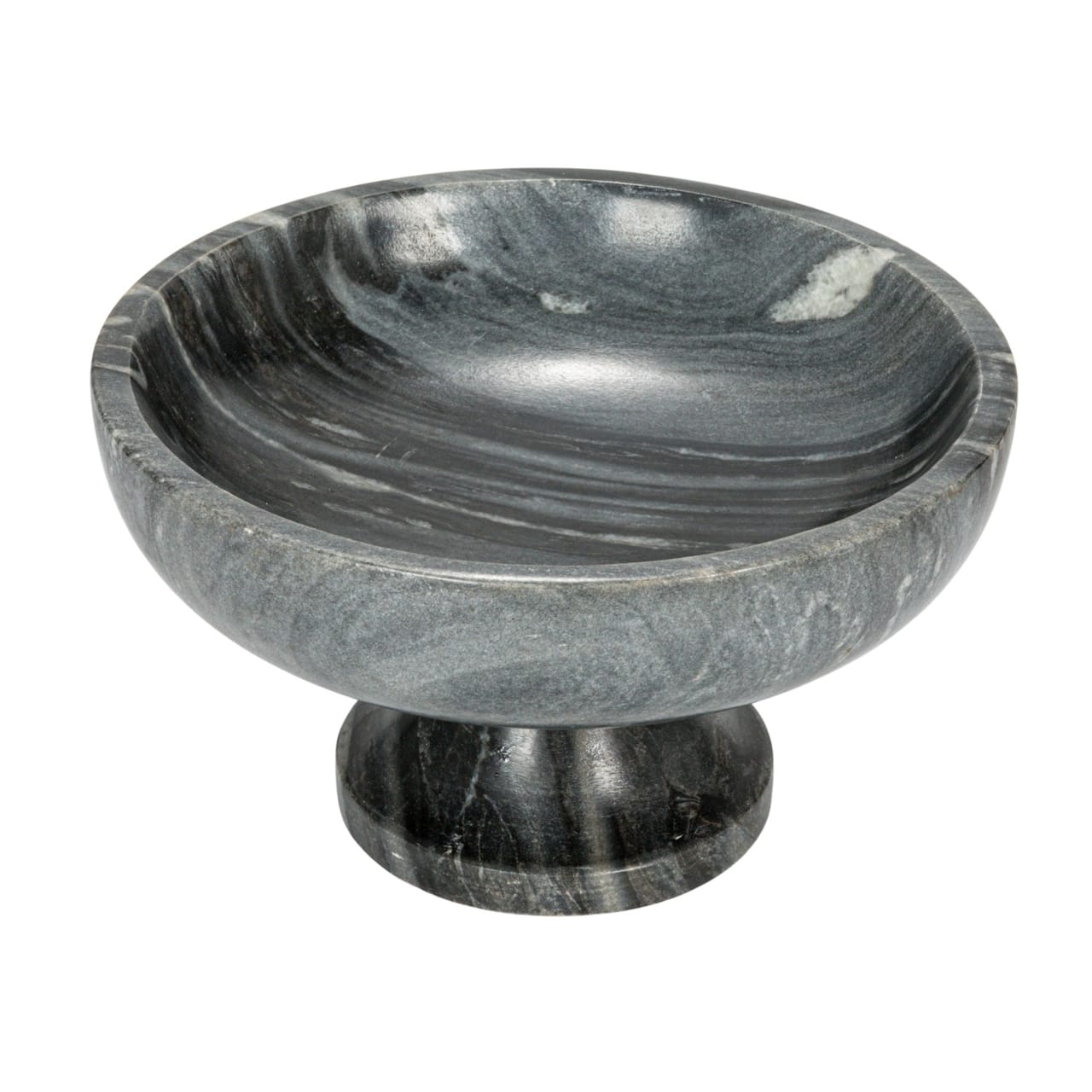 Hello Honey® 8" Gray Marble Footed Pedestal Bowl